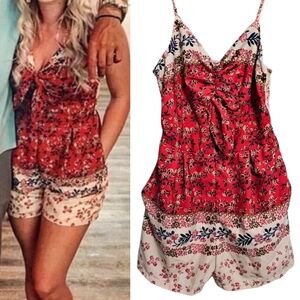 Japna Bohemian Front Tie Romper